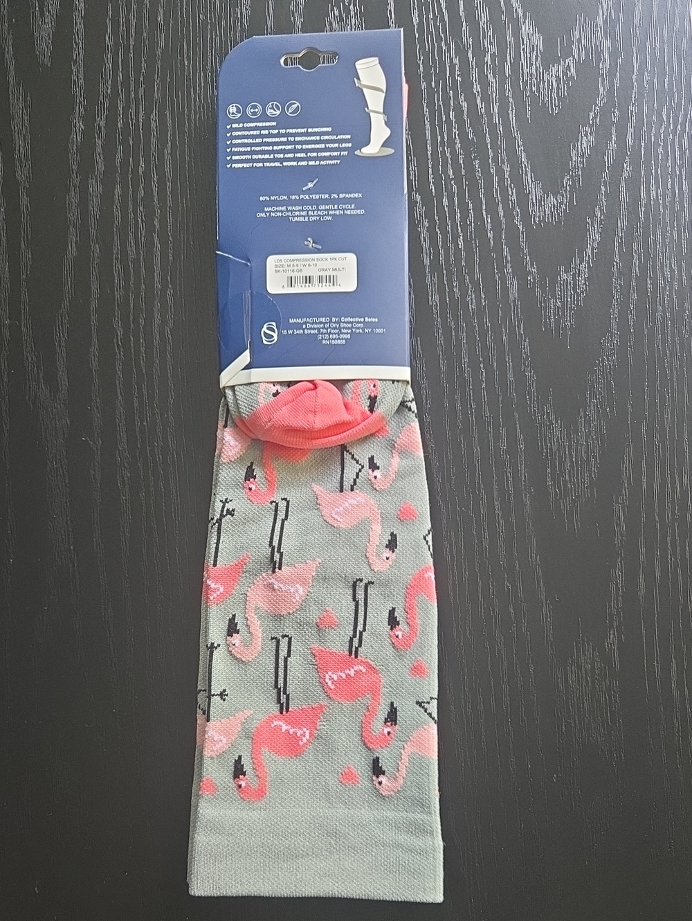 Compression Socks Flamingo Pattern - Picture 4 of 6